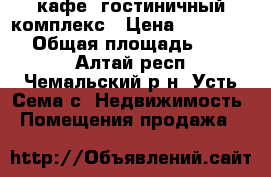 кафе, гостиничный комплекс › Цена ­ 9 000 000 › Общая площадь ­ 3 000 - Алтай респ., Чемальский р-н, Усть-Сема с. Недвижимость » Помещения продажа   
